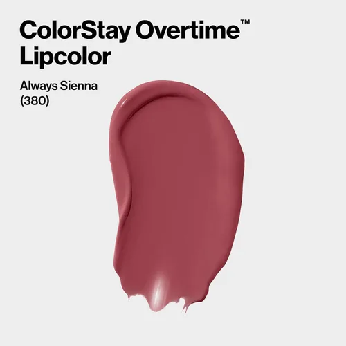 Miniatura 2 de Revlon - Lápiz labial líquido Overtime con brillo de labios transparente, maquillaje facial ColorStay, doble extremo con vitamina E en ciruela/baya