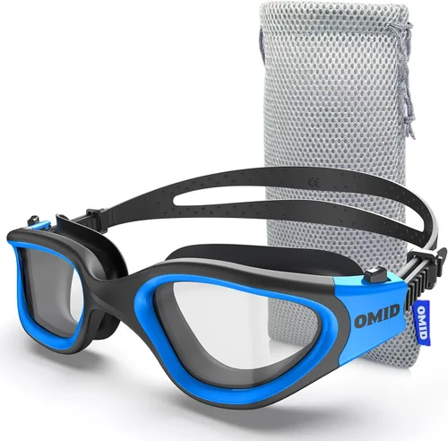 Miniatura 16 de OMID P2 Lite - Gafas de natación cómodas antivaho para hombres, mujeres, adultos y jóvenes Lente B2-azul Marco Blueblack