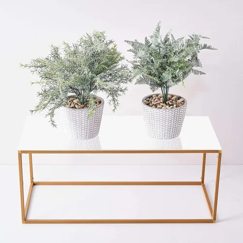 Miniatura 31 de Efavormart - Paquete de 2 soportes de metal para flores de boda de 12 pulgadas, soporte geométrico para centro de mesa Dorado