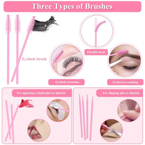 Miniatura 7 de Kit de extensión de pestañas para principiantes, kit profesional de extensión de pestañas con todo: cabeza de maniquí de pestañas, pestañas
