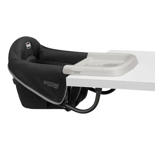 Chicco QuickSeat - Silla con gancho portátil para bebés y niños pequeños, para niños de hasta 16.8 kg, apta para viajes | Grafito/Gris