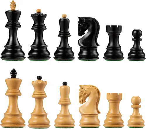 Miniatura 9 de Bobby Fischer Zagreb - Juego de ajedrez de secuoya y boj con tamaño King de 3.75 pulgadas. Solo piezas de ajedrez de madera ponderadas de alta