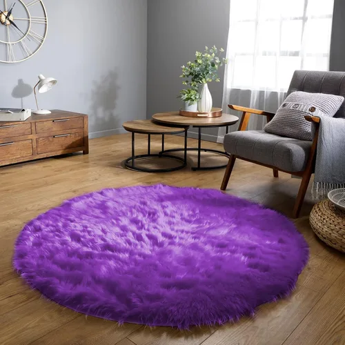 Miniatura 124 de Latepis - Tapete rectangular de piel sintética tipo lana de oveja suave, esponjosa y lavable para sala de estar, dormitorio, sala de juegos o Blanco