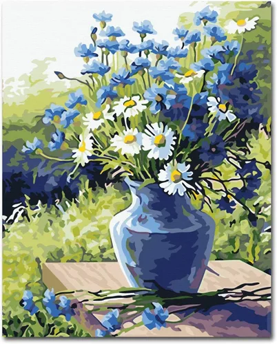 LSPBN Kit de pintura acrílica para bricolaje, pintura por números sobre lienzo, pintura de números y flores para niños de 8 a 12 años, pasatiempos