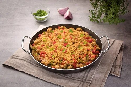 Miniatura 2 de TRAMONTINA Paella comercial, 23.6 pulgadas (23.6 in), Starfron Plus, aluminio, revestimiento de teflón