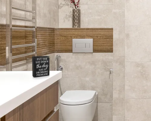 Miniatura 4 de Pigort Letreros con texto en inglés «Put The Lid Down» – Divertida decoración de baño para perro, decoración para perros, decoración del hogar