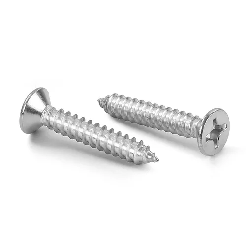 Miniatura 12 de Tornillos de chapa metálica de cabeza plana #14 x 3, tornillos para madera, autoroscantes, acero inoxidable 18-8 (304), 25 unidades Plateado