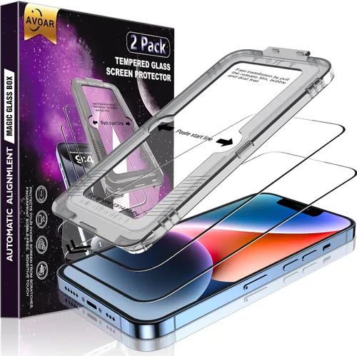 Miniatura 14 de Paquete de 2 protectores de pantalla de privacidad para iPhone 13 Pro Max /14 Plus [kit de alineación automática] vidrio templado, protección