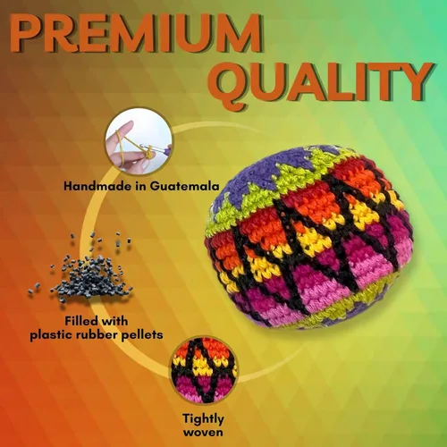 Miniatura 2 de Mia Jewel Shop Spirit of Nature - Footbag Sack for Kick Ball Assorted Foot Bag Crochet Hacky for Adults Juggling Balls for Beginners