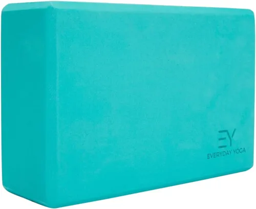 Everyday Yoga Bloque de espuma premium - Bloque de yoga antideslizante de alta densidad para equilibrio, estabilidad y estiramiento, soporte de