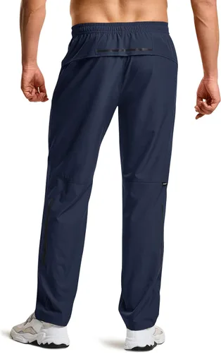Miniatura 8 de CQR Pantalones de senderismo ligeros para hombre, pantalones deportivos reflectantes al aire libre, pantalones deportivos de entrenamiento