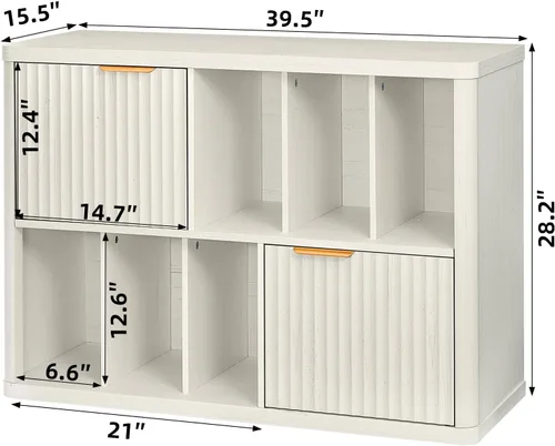 Miniatura 2 de LELELINKY Soporte grande para tocadiscos – Armario de discos de 39.5 pulgadas con almacenamiento de vinilo abierto con capacidad para hasta 400