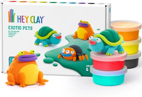 Miniatura 18 de HEY CLAY Colorido modelado de arcilla seca al aire para niños 6 latas con divertidas instrucciones interactivas aplicación - Actividades para niños