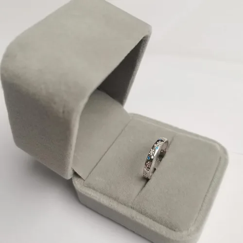 Miniatura 3 de Anillo de plata de ley 925, anillo ajustable para mujer, Metal precioso., Gema preciosa