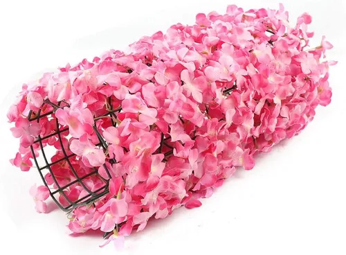 Miniatura 2 de Paneles de flores para decoración de pared, panel de fondo de pared de flores artificiales, decoración de flores, 23.6 x 15.7 in (24 x 16 pulgadas)