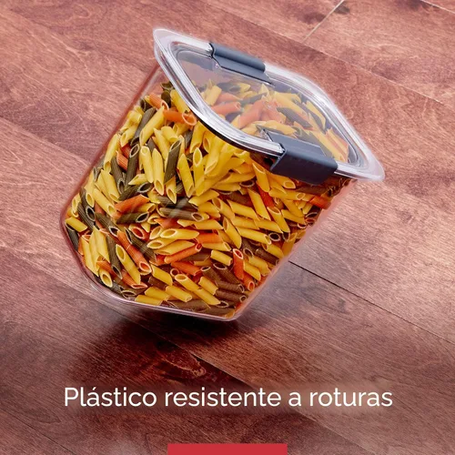 Miniatura 4 de Rubbermaid Brilliance - Recipientes de almacenamiento de alimentos sin BPA con tapas herméticas para cocina y despensa, incluye 3 recipientes