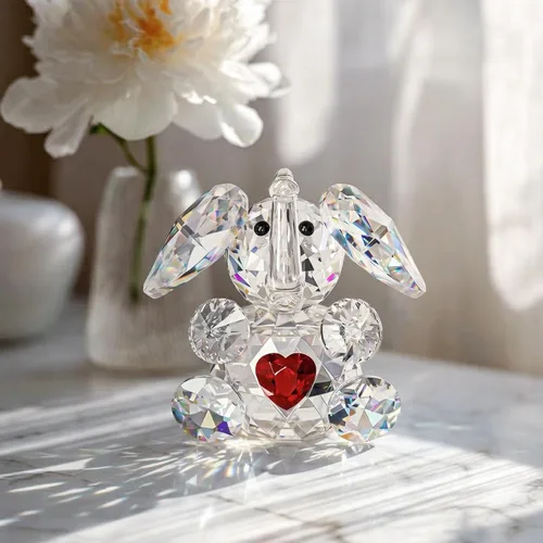 Miniatura 6 de YWHL Bonitos regalos de elefante de cristal para mujer, ideas de regalo de elefante blanco hecho a mano, decoración de animales borrachos pequeños