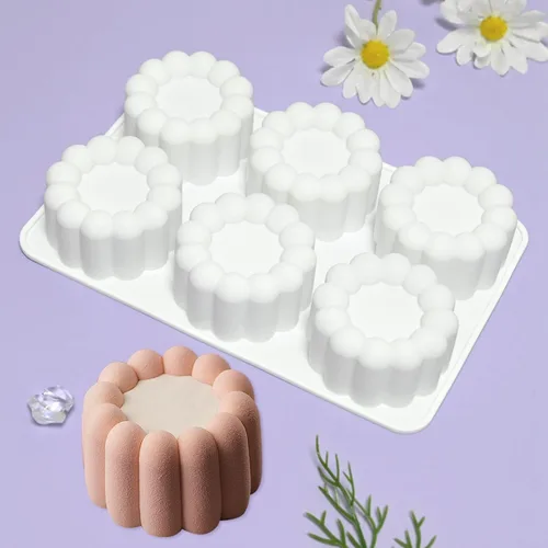 Miniatura 2 de mostsom Molde de silicona para pastel de mousse de flores, molde de helado, molde de chocolate, jabón, cupcakes 3D, utensilios para hornear, molde