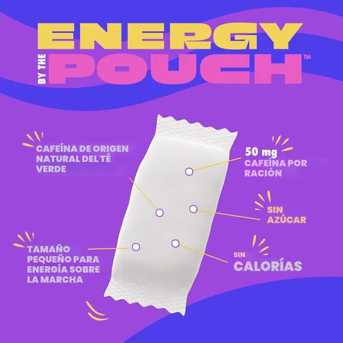 Miniatura 3 de Bolsas de Energía MOJO Sabor Menta, 50 mg de Cafeína por Bolsa, 15 Bolsas, Paquete de 5