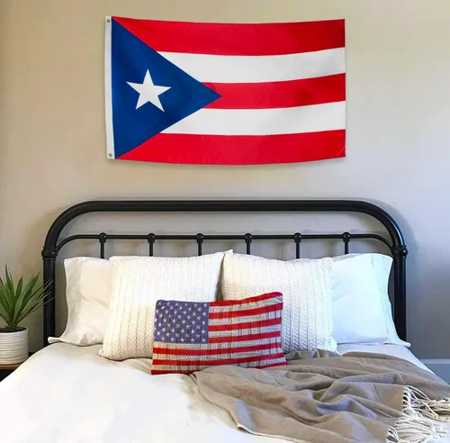 Miniatura 4 de DANF - Bandera de Puerto Rico de poliéster de 3 x 5 pies, banderas nacionales puertorriqueñas de poliéster con ojales de latón, 3 x 5 pies