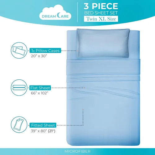 Miniatura 312 de DREAMCARE Juego de sábanas Queen – 6 piezas Sábanas de enfriamiento – hasta 15” Sábanas profundas tamaño Queen – Colección 2500 Supreme – Extra 03