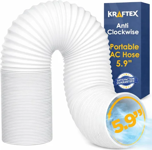 Miniatura 9 de Kraftex Manguera de aire acondicionado. Ventilación de manguera de escape de CA portátil. Compatible con LG, Delonghi y muchos más acondicionadores