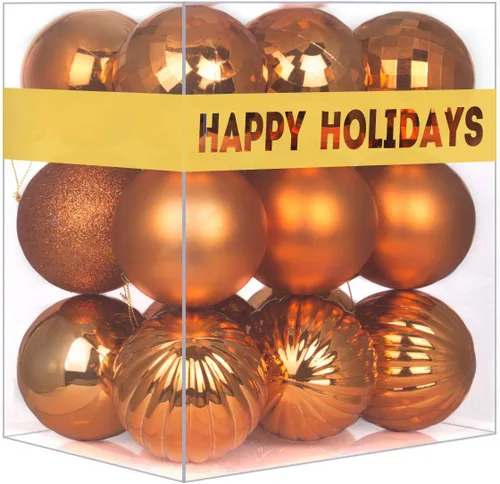 Miniatura 113 de Bolas de Navidad Grandes de 3.2" en Azul Bebé - Adornos para Árbol de Navidad, Bolas Colgantes Inastillables para Cumpleaños, Halloween, Boda