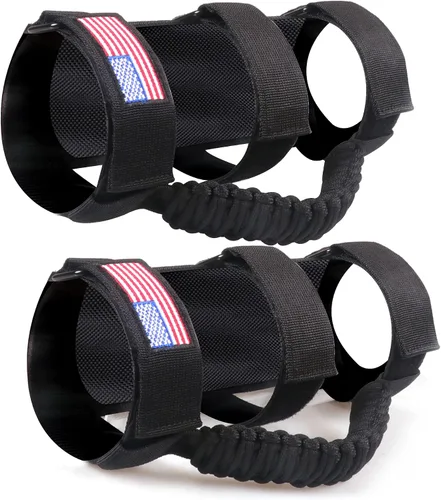 Miniatura 16 de Asas de agarre para barra estabilizadora con luz de techo para 1945-2025 Jeep Wrangler CJ YJ TJ JK JL Gladiator JT UTV Polaris RZR 2.0”-4.0” jaula 2