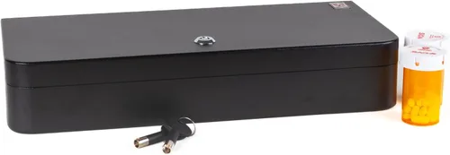 Miniatura 10 de Caja fuerte para cajones de medicamentos (cerradura de llave, 11-3/4 pulgadas de largo x 7 pulgadas de ancho x 2-7/8 pulgadas de alto)