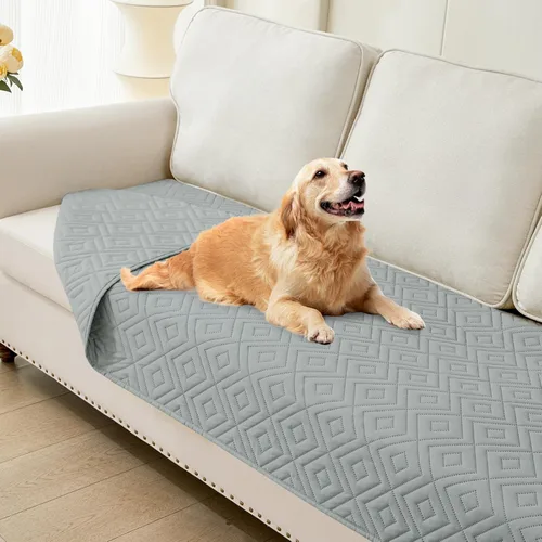 Miniatura 30 de hyha Manta impermeable para perro, manta suave para cama de perro, manta para mascotas, funda de sofá impermeable lavable para perros, fundas Gris