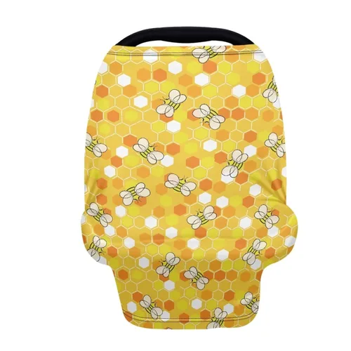 Miniatura 24 de Binienty Funda de lactancia con estampado de vaca azteca para recién nacidos, niñas y niños, fundas elásticas y transpirables para asientos