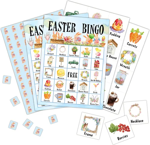 Miniatura 6 de Tarjetas de Bingo de Halloween, Juegos de Bingo de Halloween para 24 Jugadores, Juegos de Halloween para Amigos Familiares Actividades de Grupo