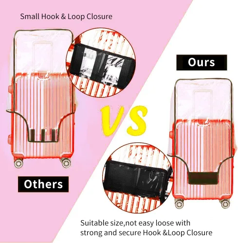 Miniatura 14 de Funda protectora de PVC transparente para maleta, de 24 pulgadas, aprobada por la TSA, 22-25 pulgadas