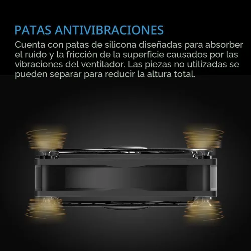 Miniatura 5 de AC Infinity MULTIFAN S7, Ventilador USB silencioso de 120 mm de doble velocidad, certificado UL para receptor DVR PlayStation Xbox, gabinete