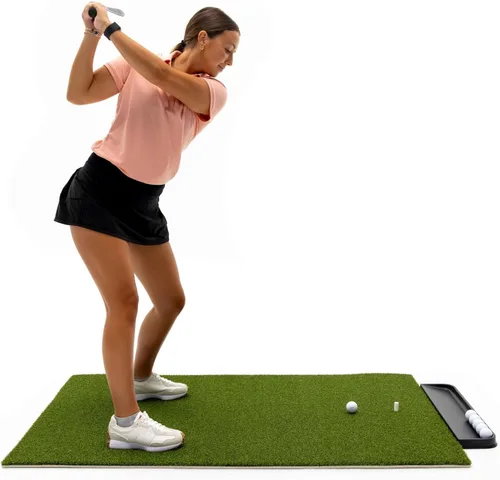 Miniatura 5 de Dura-Pro Alfombrilla de golf premium de césped para interiores y exteriores. Bandeja de regalo + 3 tees