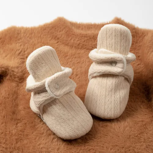 Miniatura 4 de Meckior - Calzado de invierno de polar cálido para recién nacidos, pantuflas para los que empiezan a caminar, para niños y niñas