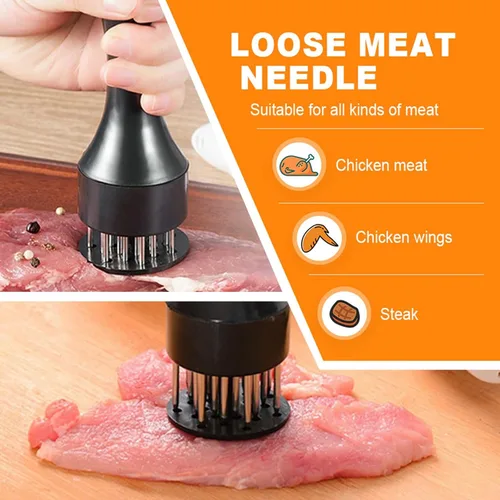 Miniatura 4 de Herramienta ablandadora de carne, herramientas de acero inoxidable para golpear carne, herramienta ablandadora de carne con acero inoxidable ultra