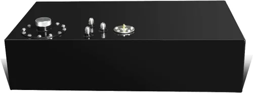 Miniatura 10 de DNA MOTORING Tanque de combustible de celda de combustible de alimentación superior de aluminio de 17 galones 29.5" (L) x 7" (A) x 17" (Al), cromo a