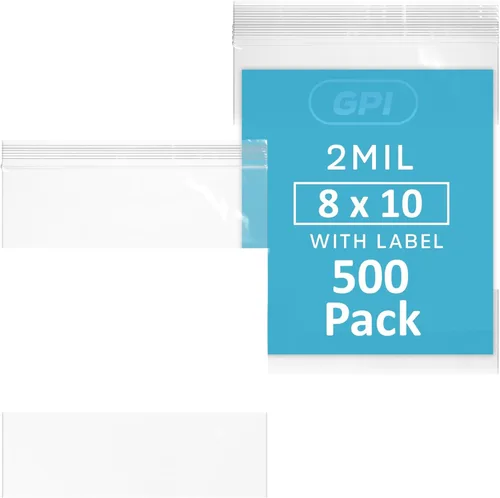 Miniatura 35 de GPI Caja de 1000 bolsas de plástico transparente recerrable con cremallera de 3" x 4" - A granel de 2 mil de grosor, bolsitas de poli fuertes