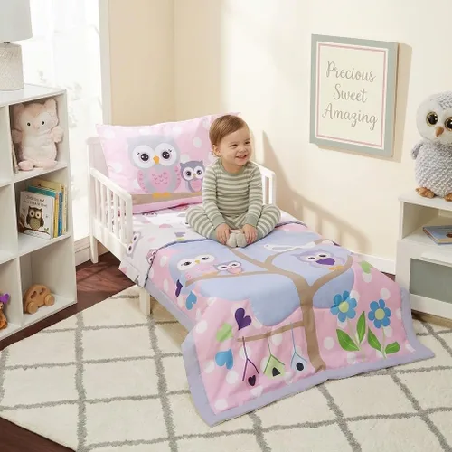 Miniatura 22 de EVERYDAY KIDS Juego de ropa de cama de 4 piezas para niños pequeños – Aventuras del espacio exterior – Incluye edredón, sábana encimera, sábana