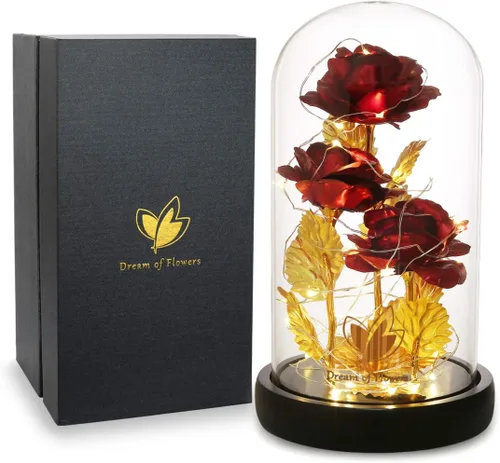 Miniatura 11 de Rosa preservada para el Día de la Madre para siempre, regalos para mamá, rosa bella y la bestia, regalos de cumpleaños para mujeres, rosa eterna