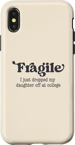 Miniatura 5 de Frágil - Carcasa para iPhone 16 con texto en inglés "I Just Ddrops My Daughter Off at College Parents