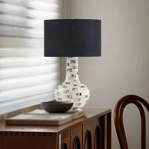 Miniatura 5 de BGGJJ Lamp for Desk Simple Retro Shell Table Lamp Living Room Bedroom Bedside Study Decorative Table Lamp Desk Lamps for Home Office