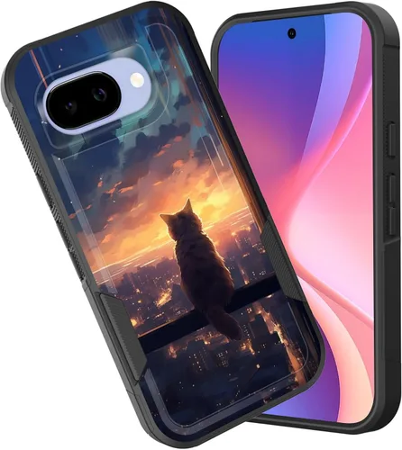 Miniatura 82 de Funda para Pixel 6A, funda híbrida de doble capa resistente a prueba de golpes de policarbonato duro de silicona suave TPU para Google Pixel 6A