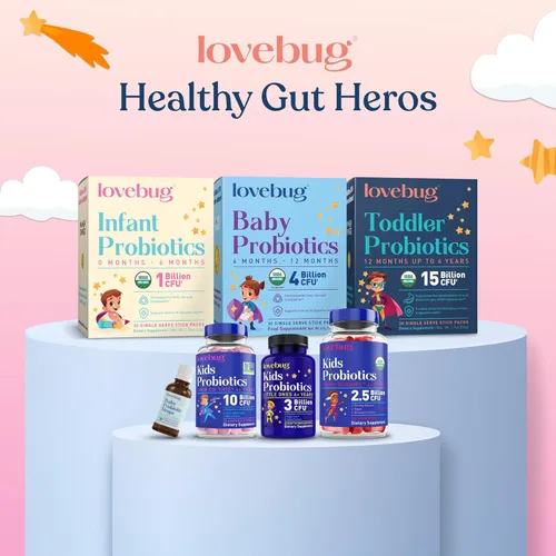 Miniatura 8 de LOVEBUG Polvo probiótico para niños con fibra prebiótica – Apoyo inmunitario y alivio del estreñimiento – Probióticos orgánicos USDA para la salud