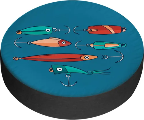 Miniatura 7 de Fundas de neumáticos de repuesto para remolques de caravana, juego de cebo de peces, resistente a la intemperie, a prueba de polvo, universales