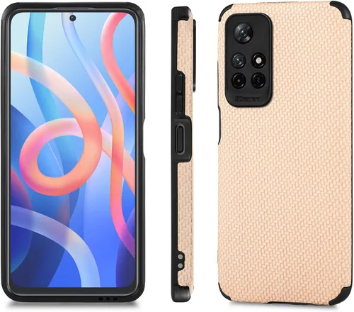 Funda para Redmi Note 11 4G, funda para Redmi Note 11 4G con funda de teléfono 2 en 1, color amarillo