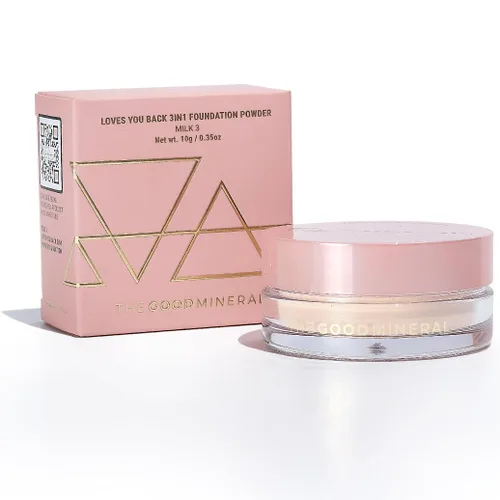Miniatura 10 de The Good Mineral Loves-You-Back Base de maquillaje mineral en polvo 3 en 1 (BEIGE 3) Diseñada para pieles sensibles y propensas al acné Unifica