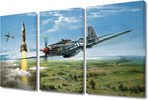 Miniatura 32 de Lienzo decorativo para pared de niños, decoración de dormitorio de adolescentes de la Segunda Guerra Mundial, imágenes en pared para decoración