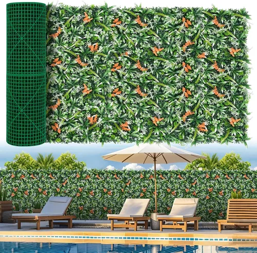 Miniatura 9 de Grooy Paneles Enrollables de Boj, Pared de Césped 20"x20" (6 PCS), Fondo de Césped, Pantalla de Privacidad, Decoración de Pared Verde Protegida